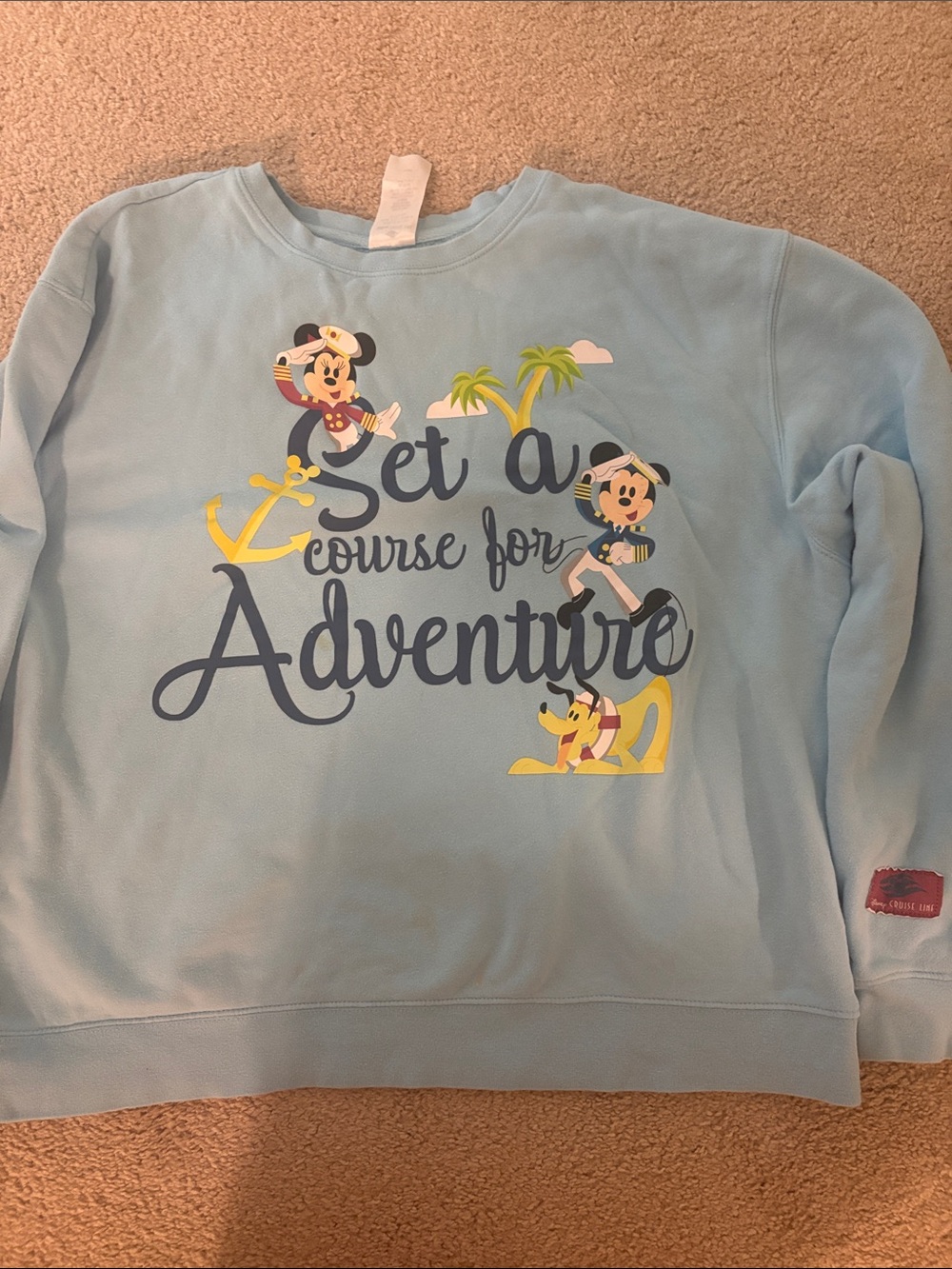 Light Blue Disney cruise line Crewneck Sweatshirt